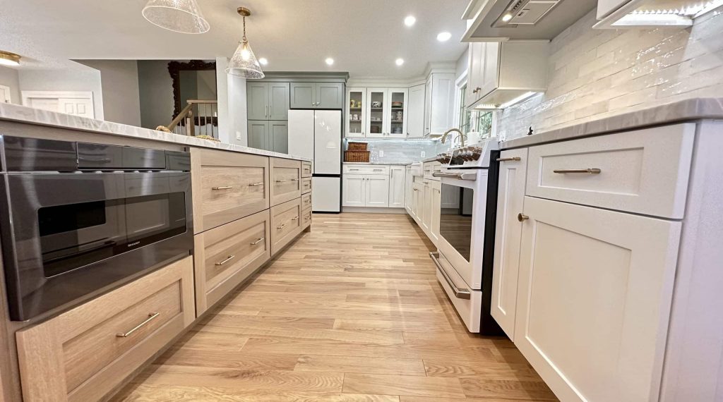 Brighton 3 tone kitchen designed by Chris Rossetti of Main Line Kitchen Design in Yardley, PA