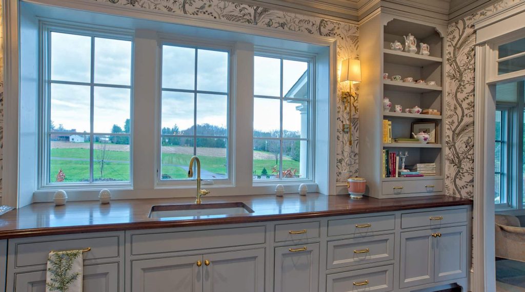Butlers Pantry designed in Brighton cabinetry by Main Line Kitchen Design in Eagleville, PA