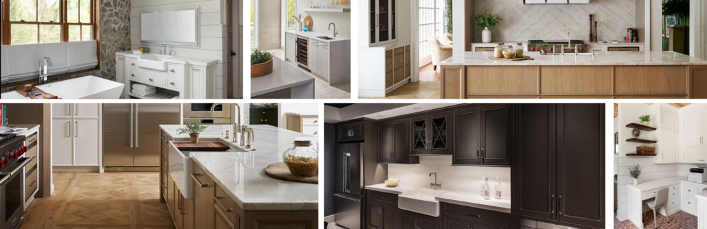 Plain & Fancy collage of cabinetry